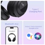 boAt Nirvana Eutopia Bluetooth Headphones with Head Tracking Function, Spatial Audio,20 HRS Playtime, ENx™ Tech, ASAP™ Charge, Hearables App(Android & iOS Compatible)(Primia Black) - Image 10