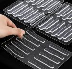 Clear Self Adhesive Chair Bumpers, PVC Rubber Bumper Strips for Dining Chair Backs, Wall Protector Pads, Cabinet Door Bumpers, Noise Reducing Anti Scratch Furniture Guards, Transparent Stopper (10)