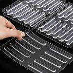 Clear Self Adhesive Chair Bumpers, PVC Rubber Bumper Strips for Dining Chair Backs, Wall Protector Pads, Cabinet Door Bumpers, Noise Reducing Anti Scratch Furniture Guards, Transparent Stopper (10)