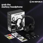 Nu Republic Starboy with 54 Hour Playtime,X-Bass® Technology,40mm Neodymium Drivers,Gaming Mode,Bluetooth V5.4,Dual Pairing,Dual Stereo,Type-C Fast Charging ENC Bluetooth Over Ear Headphones (Black) - Image 4