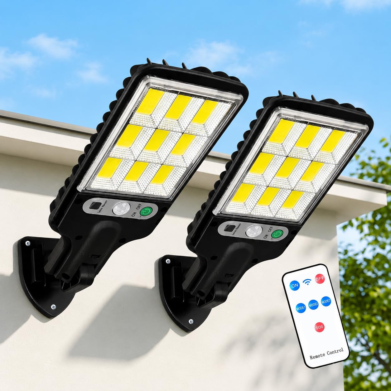 71mpbv7wyaL._SL1254_.jpg 180W Led Solar Street Light Outdoor,10000LM IP65 Waterproof Solar Security Flood Lights Outdoor Motion Sensor, Wired Security Solar Powered Flood Lights for Indoor, Outside, Yard, Garden - Image 1