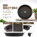 TrustBasket UV Treated Round Bottom Tray/Plate/Saucer Suitable for 10 inch Round Plastic Pot (Black Color) - Set of 12 | Heavy Duty Durable Plant saucerGamla for Indoor & Outdoor Balcony Garden - Image 3