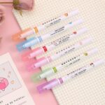 Shuttle Art Linear Roller Pen Set – Pack of 6 Pattern Highlighter Magic Border Pen with 6 Colors for Journaling, Scrapbooking, Note Taking & Creative Decoration - Image 9