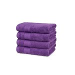 Trident Soft Comfort Air Rich Towel 100% Cotton Hand Towel for Daily use, 500 GSM Highly Absorbent Towels for Men/Women, 4Pc Hand Towel Set (41 cm X 66 cm), Plum
