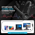 Dyazo Computer Wired Headphones | Headset with Mic | 3.5 MM Jack | Compatible for Laptops, PC, Notebooks (Black) - Image 3