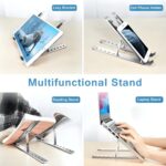 STAR WORK Foldable Adjustable Laptop Stand for Desk, Aluminum Ergonomic Riser with 7 Height Levels, Portable & Lightweight, Anti-Slip Silicone Pads, Fits 10–17.3” Laptops, Tablets & Phones. - Image 4