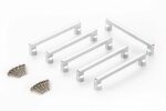 Stainless Steel Real Chrome Finished Kitchen Cabinet Handles, Pull & Drawer Handles, Wardrobe Furniture Handles(6 Inches,128mm Hole to Hole) (Pack of 4, Silver Chrome)