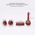 Premium Terracotta Clay Miniature Musical Instruments Combo | Handmade Clay Tabla Veena Harmonium Showpiece for Home Decor, Return Gift, Table Decoration, Indian Handicraft (Large) - Image 6