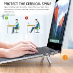 2 Pcs Mini Laptop Riser Stand, Alloy Steel Portable Foldable Stand, Invisible Silicone for Laptop, Tablet & Keyboard – Pack of 1 Set - Image 6