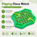 Montessori Memory Matching Game for Kids Age 3+ | Flipping Chess Match Board Game with Animal & Fruit Pattern Chips | Parent Child Educational Puzzle Toy for Memory, Focus & Early Learning - Image 5