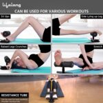 Lifelong Sit Up Bar with Double Suction Cup & Safety Lock For Stability | Tummy Trimmer Gym Equipment For Home Workout & Fat Burners | Comes with 2 Resistance Band, 2 Ankle Straps, 1 Door Attachment - Image 5