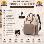 Motherly Patented Design Maternity Diaper Bag with Accessories | Waterproof Baby Travel Bag | Multi-Pocket Organizer for Newborn Essentials & Hospital Use (Envy Series) - Image 3