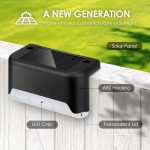 OUILA Sensor Light for Home Outdoor Waterproof | Warm White Solar Wall Lights for Garden, Balcony & Boundary Wall | Auto ON/Off | Solar Powered LED Lights (Yellow 4) - Image 3