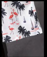 Boy's Printed Spread Collared Cotton Short Sleeves Shirt With Button & Matching Elastic Waist Shorts Co-Ords Set - Image 2