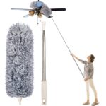 Force24 - Microfiber Feather Duster Bendable & Extendable Fan Cleaning with 100 inches Expandable Pole Handle for High Ceiling Fans,Window Blinds, Furniture - Image 2