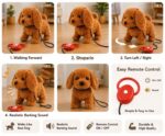 Remote Control Walking Dog Toy Interactive Battery Operated Puppy Plush Soft Moving Tail Electronic Pet Toy for Kids Boys Girls Educational Fun Gift - Image 4