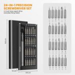 Dyazo 24-in-1 Precision Screwdriver Kit | Professional Hardware Tool Set with Magnetic Handle & Interchangeable Bits | Compact & Portable Case for Electronics, Mobile, PC, Watch & Home Repair (Black) - Image 2