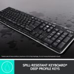 Logitech MK270r Wireless Keyboard and Mouse Combo for Windows, 2.4 GHz Wireless, Spill-Resistant Design, 8 Multimedia & Shortcut Keys, 3-Year Battery Life, PC/Laptop Black - Image 4