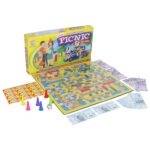 Picnic Junior Board Game for Family, with Pegs, Dice, Cards and Game Money, Educational Games Toy for Kids (Multicolor)