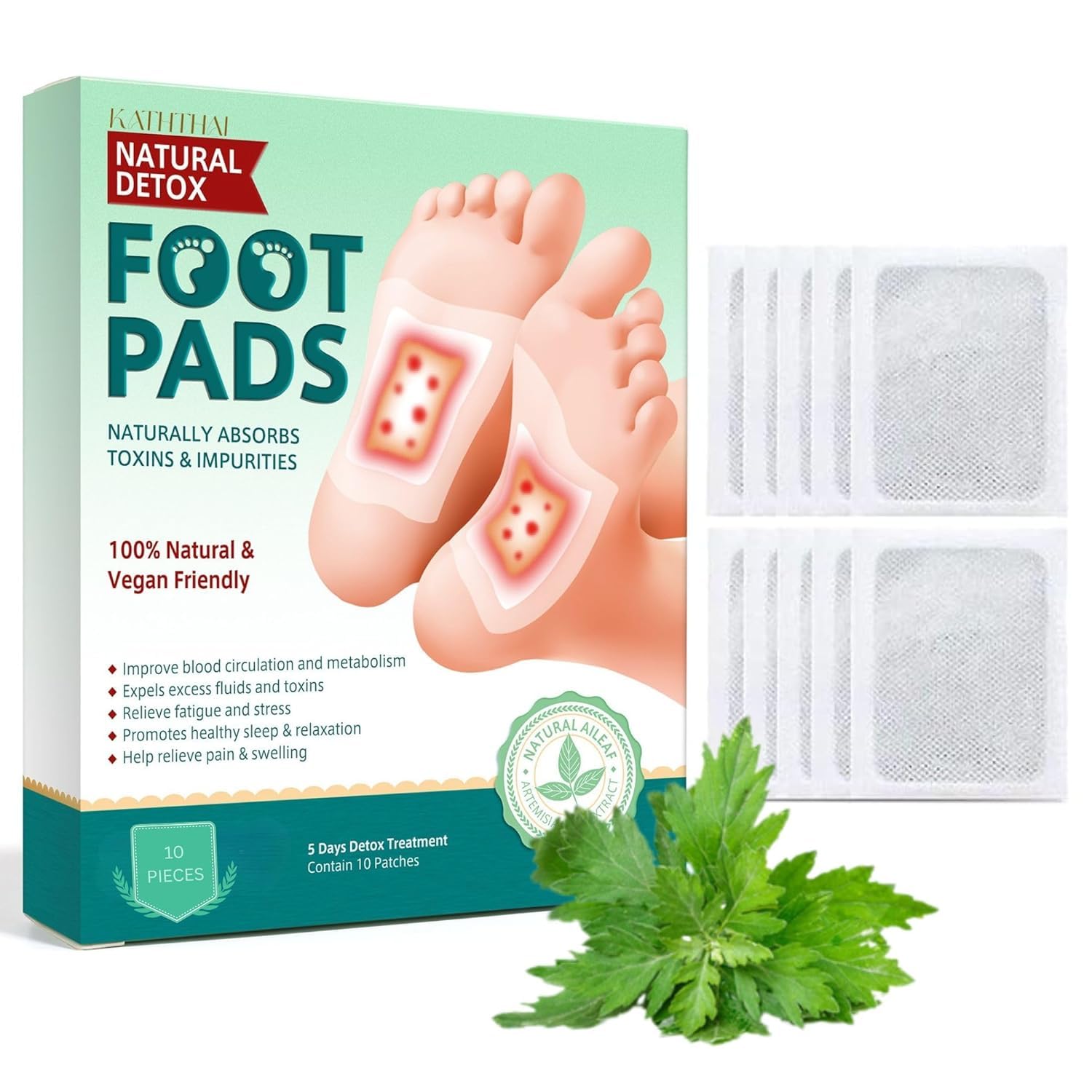 71p58z08RIL._SL1500_.jpg Foot patch Herbal And Gentle Ingredient (10 Pieces) Detox Foot Pads Natural Ingredients for Sleep Aid Pain Relief Toxin Removal with Bamboo Vinegar and Acupoint Micro-Massage Technology (20) - Image 1