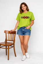 London Hills Women’s Loose Fit Graphic Printed T-Shirt | Soft Cotton Blend Fabric | Round Neck Half Sleeve Casual Top, Travel & College - Image 3