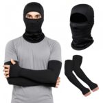 Balaclava Full Face Mask with Arm Sleeves for Men & Women | UV Protection Cooling Combo for Bike Riding, Cycling, Running & Outdoor Sports | Breathable Quick Dry Stretchable Riding Gear
