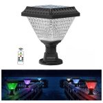 Homehop Solar Light Outdoor Home Garden 10W LED Main Gate Lamp Wireless | Solar Gate Light Waterproof Automatic Decorative For Pillar, Compound Wall With Remote Control (ABS, RGB, 2200 mAh,Pack of 1)