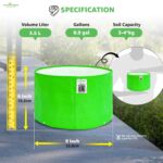 Anandi Green's HDPE UV-Protected 260 GSM Round Green Colour Plant Bags Suitable for Terrace and Vegetable Gardening 9X6 Inch Pack of 10 - Image 2