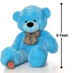 HUG 'n' FEEL SOFT TOYS 6 Feet Sky Blue Giant Teddy Bear Soft, Plush,Cuddly Stuffed Animal for Kids, Birthdays, Anniversaries, Valentine's Day,Special Occasions Large Huggable - Image 3