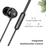 Ambrane Stringz 38 Wired Headphones with Mic, Powerful HD Sound with High Bass, Tangle Free Cable, Comfort in Ear Fit, 3.5mm Jack (Black), Normal - Image 3