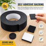 Furniture Leg Protector Tape Roll 4M x 60MM, Self Adhesive Anti Slip Furniture Pads, Cuttable Foam Strip for Chair, Table, Sofa, Cabinet, Door, Floor Protection - Image 4