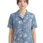 Premium Floral Prints Shirt for Women with Short Sleeves, Ultra-Soft Cotton Blend, Regular Fit Womens Stylish Shirt Casual, Formal, Party, Beach, Summer Wear