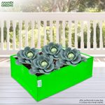 Anandi Green's Premium HDPE UV Protected 260 GSM Square Shaped Green Colour Plants Grow Bags Suitable for Terrace and Vegetable Gardening (Pack of 2, 24X18X9 INCH) - Image 3