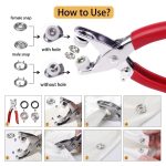 Snap Button Fastener Kit with Pliers Tool, Assorted Metal Press Studs and Storage Box - DIY Snap Repair Set for Clothing, Baby Clothes, Bags, Crafts, Sewing and Fabric Fastening Projects - Image 3