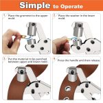 UMI Grommet Tool Kit - 3/8 Inch Grommet Kit Handheld Eyelet Pliers Set, Brass Grommet Eyelet Kits Save Effort Hole Punch Plier with 100 pcs Eyelets Grommets with Tool for Tarps Leather Paper Flag - Image 5