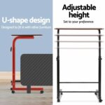 TECHNOVIBES Foldable Study Table/Bed Table/Foldable and Portable Wooden/Writing Desk for Office/Home/School (Wooden with Black Leg) - Image 6