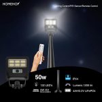 Homehop Solar Light Outdoor Home Garden 50W Wireless Street Automatic Lamp | Solar Street Light Outdoor Waterproof LED Wall Motion Sensor Security for Balcony, Porch, Patio (4000mAh,Cool Light, ABS) - Image 5