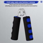 Boldfit Hand Grip Strengthener with Foam Handle, Hand Gripper for Men & Women for Gym Workout Hand Exercise Equipment to Use in Home for Forearm Exercise, Finger Exercise Power Gripper Blue-Black - Image 8