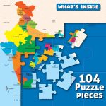 Play & Learn Funskool India Map, Jigsaw Puzzle Game for Kids, 104 Pieces, Educational, Learning & Development, Fun Activity Toy for Childrens, Gift Set for Kid, Age 6+ Years - Image 3