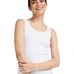 Enamor Sleeveless Scoop Neck Regular Length Tank Top For Women - Relaxed Fit, Soft and Breathable Cotton - E025