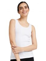 Enamor Sleeveless Scoop Neck Regular Length Tank Top For Women - Relaxed Fit, Soft and Breathable Cotton - E025