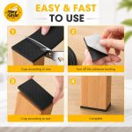 Furniture Leg Protector Tape Roll 4M x 60MM, Self Adhesive Anti Slip Furniture Pads, Cuttable Foam Strip for Chair, Table, Sofa, Cabinet, Door, Floor Protection - Image 5