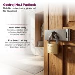 Godrej Locks I Pin Cylinder 40 mm I 3 Keys I Padlock for Main Door I Lock for Tool Box,Shutters,Shops & Offices I Corrosion Resistant Shackle I Solid Brass Padlock | 1 Year Warranty - Image 3