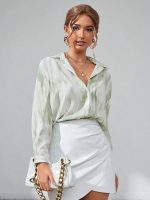 GRECIILOOKS Women's Oversized Shirt for Women`s | Korean Style Long Sleeve Oversized Button Down Shirts |Comfortable Rich Top for Office & Casual Outfits (Available in Plus Size) - Image 4