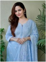 Nayasi Women's Viscose Floral Embroidered Straight Kurta Pant with Dupatta