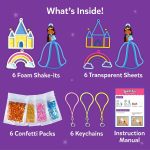 Skillmatics Shake-its – Unicorns & Princesses, Glitter Craft Kit for Kids | DIY Arts & Crafts with Keychains, Mess-Free Activity, Travel Toy, Birthday Gift for Girls & Boys Ages 4, 5, 6, 7, 8, 9 - Image 7