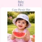 Baby Eli Premium Cotton Summer Bucket Hat – Breathable Wide Brim Sun Cap for Infants & Toddlers (6-24 Months), Soft Sun Protection Beach Hat for Boys & Girls White - Image 5