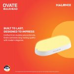 Halonix Polycarbonate Ovate 20W Yellow Wall Lamp Outdoor Led Bulkhead | Waterproof Outdoor Light | IP65 | Outdoor Waterproof Light for Garden and Bathroom (Warm White, Pack of 1), Warranty-2 Years - Image 5