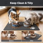 Dog Food Mat for Floor | Waterproof Pet Feeding Mat | Food & Water Bowl Mat for Dogs & Cats | Anti-Slip Rubber Mat for DDG Floor Protector (40 x 60 cm) - Image 3