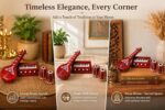 Premium Terracotta Clay Miniature Musical Instruments Combo | Handmade Clay Tabla Veena Harmonium Showpiece for Home Decor, Return Gift, Table Decoration, Indian Handicraft (Large) - Image 4
